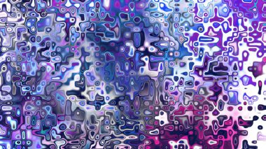 Yumuşak mor ve pembe tonlara sahip soyut organik hücresel doku, sıvı mozaik desen ve rüya gibi dijital yüzey