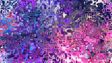 Yumuşak mor ve pembe tonlara sahip soyut organik hücresel doku, sıvı mozaik desen ve rüya gibi dijital yüzey