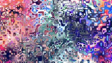 Yumuşak mor ve pembe tonlara sahip soyut organik hücresel doku, sıvı mozaik desen ve rüya gibi dijital yüzey