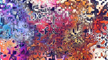 Yumuşak mor ve pembe tonlara sahip soyut organik hücresel doku, sıvı mozaik desen ve rüya gibi dijital yüzey