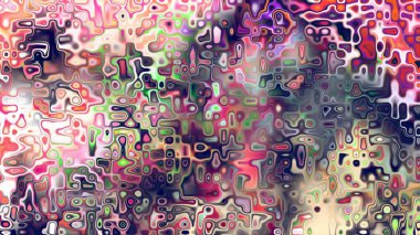 Yumuşak mor ve pembe tonlara sahip soyut organik hücresel doku, sıvı mozaik desen ve rüya gibi dijital yüzey