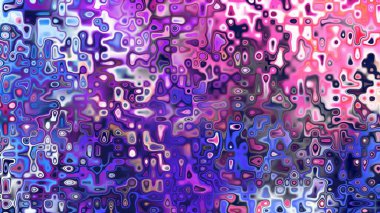 Yumuşak mor ve pembe tonlara sahip soyut organik hücresel doku, sıvı mozaik desen ve rüya gibi dijital yüzey