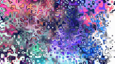 Yumuşak mor ve pembe tonlara sahip soyut organik hücresel doku, sıvı mozaik desen ve rüya gibi dijital yüzey