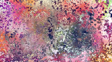 Soyut pas benzeri organik doku, canlı mermer renkler, paslanmış metal yüzey etkisi ve anlamlı kaotik desen.