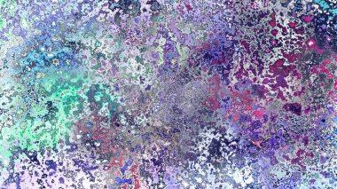 Soyut pas benzeri organik doku, canlı mermer renkler, paslanmış metal yüzey etkisi ve anlamlı kaotik desen.