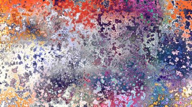 Soyut pas benzeri organik doku, canlı mermer renkler, paslanmış metal yüzey etkisi ve anlamlı kaotik desen.