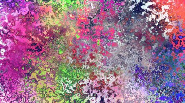 Soyut pas benzeri organik doku, canlı mermer renkler, paslanmış metal yüzey etkisi ve anlamlı kaotik desen.