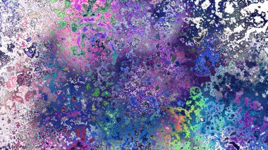 Soyut pas benzeri organik doku, canlı mermer renkler, paslanmış metal yüzey etkisi ve anlamlı kaotik desen.