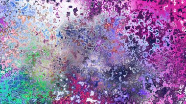 Soyut pas benzeri organik doku, canlı mermer renkler, paslanmış metal yüzey etkisi ve anlamlı kaotik desen.