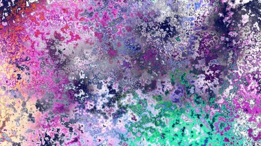 Soyut pas benzeri organik doku, canlı mermer renkler, paslanmış metal yüzey etkisi ve anlamlı kaotik desen.