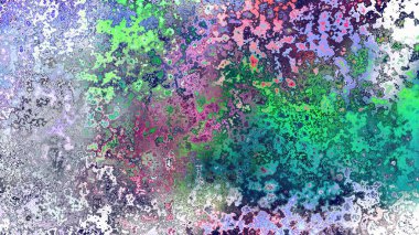 Soyut pas benzeri organik doku, canlı mermer renkler, paslanmış metal yüzey etkisi ve anlamlı kaotik desen.