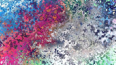 Soyut pas benzeri organik doku, canlı mermer renkler, paslanmış metal yüzey etkisi ve anlamlı kaotik desen.