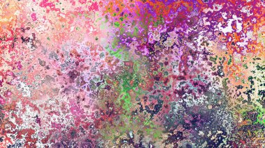 Soyut pas benzeri organik doku, canlı mermer renkler, paslanmış metal yüzey etkisi ve anlamlı kaotik desen.