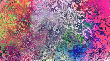 Soyut pas benzeri organik doku, canlı mermer renkler, paslanmış metal yüzey etkisi ve anlamlı kaotik desen.