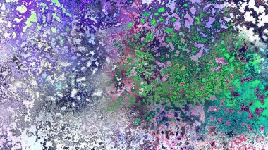 Soyut pas benzeri organik doku, canlı mermer renkler, paslanmış metal yüzey etkisi ve anlamlı kaotik desen.