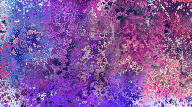 Soyut pas benzeri organik doku, canlı mermer renkler, paslanmış metal yüzey etkisi ve anlamlı kaotik desen.