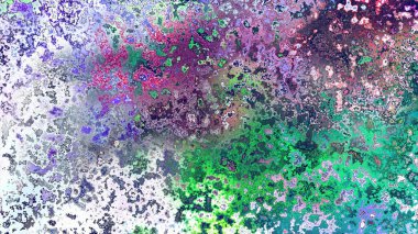 Soyut pas benzeri organik doku, canlı mermer renkler, paslanmış metal yüzey etkisi ve anlamlı kaotik desen.