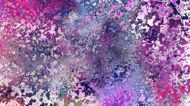 Soyut pas benzeri organik doku, canlı mermer renkler, paslanmış metal yüzey etkisi ve anlamlı kaotik desen.