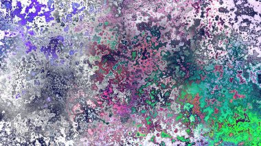 Soyut pas benzeri organik doku, canlı mermer renkler, paslanmış metal yüzey etkisi ve anlamlı kaotik desen.