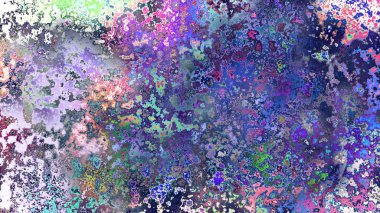 Soyut pas benzeri organik doku, canlı mermer renkler, paslanmış metal yüzey etkisi ve anlamlı kaotik desen.