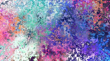 Soyut pas benzeri organik doku, canlı mermer renkler, paslanmış metal yüzey etkisi ve anlamlı kaotik desen.