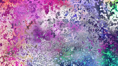 Soyut pas benzeri organik doku, canlı mermer renkler, paslanmış metal yüzey etkisi ve anlamlı kaotik desen.