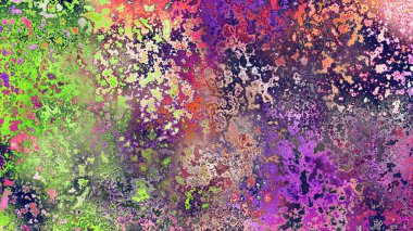 Soyut pas benzeri organik doku, canlı mermer renkler, paslanmış metal yüzey etkisi ve anlamlı kaotik desen.