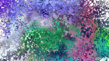 Soyut pas benzeri organik doku, canlı mermer renkler, paslanmış metal yüzey etkisi ve anlamlı kaotik desen.