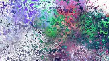 Soyut pas benzeri organik doku, canlı mermer renkler, paslanmış metal yüzey etkisi ve anlamlı kaotik desen.