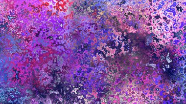 Soyut pas benzeri organik doku, canlı mermer renkler, paslanmış metal yüzey etkisi ve anlamlı kaotik desen.