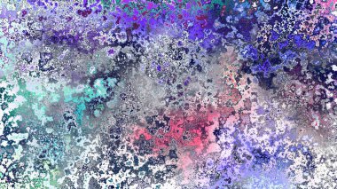 Soyut pas benzeri organik doku, canlı mermer renkler, paslanmış metal yüzey etkisi ve anlamlı kaotik desen.