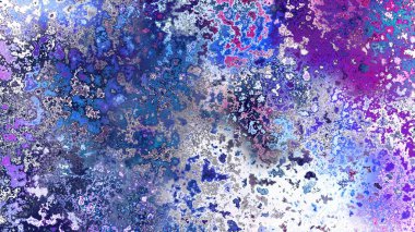 Soyut pas benzeri organik doku, canlı mermer renkler, paslanmış metal yüzey etkisi ve anlamlı kaotik desen.