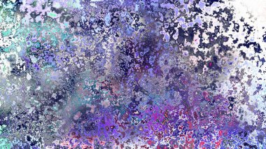 Soyut pas benzeri organik doku, canlı mermer renkler, paslanmış metal yüzey etkisi ve anlamlı kaotik desen.