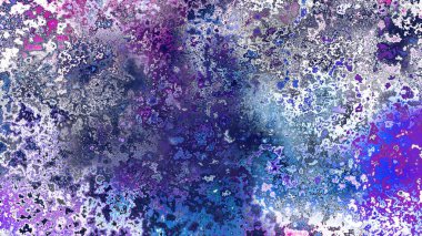 Soyut pas benzeri organik doku, canlı mermer renkler, paslanmış metal yüzey etkisi ve anlamlı kaotik desen.