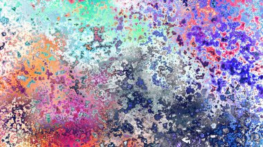 Soyut pas benzeri organik doku, canlı mermer renkler, paslanmış metal yüzey etkisi ve anlamlı kaotik desen.