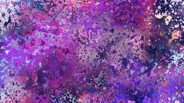 Soyut pas benzeri organik doku, canlı mermer renkler, paslanmış metal yüzey etkisi ve anlamlı kaotik desen.