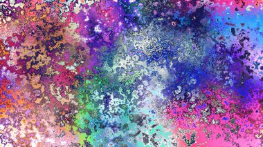 Soyut pas benzeri organik doku, canlı mermer renkler, paslanmış metal yüzey etkisi ve anlamlı kaotik desen.