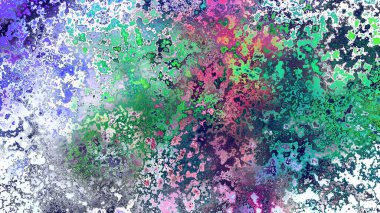 Soyut pas benzeri organik doku, canlı mermer renkler, paslanmış metal yüzey etkisi ve anlamlı kaotik desen.