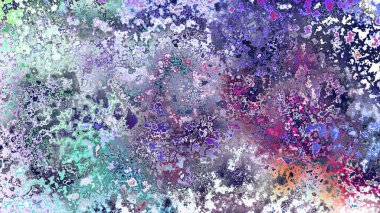 Soyut pas benzeri organik doku, canlı mermer renkler, paslanmış metal yüzey etkisi ve anlamlı kaotik desen.