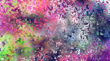 Soyut pas benzeri organik doku, canlı mermer renkler, paslanmış metal yüzey etkisi ve anlamlı kaotik desen.