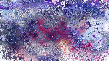 Soyut pas benzeri organik doku, canlı mermer renkler, paslanmış metal yüzey etkisi ve anlamlı kaotik desen.