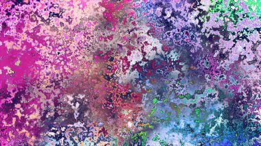 Soyut pas benzeri organik doku, canlı mermer renkler, paslanmış metal yüzey etkisi ve anlamlı kaotik desen.