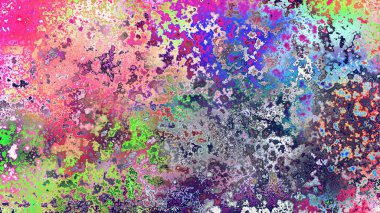 Soyut pas benzeri organik doku, canlı mermer renkler, paslanmış metal yüzey etkisi ve anlamlı kaotik desen.