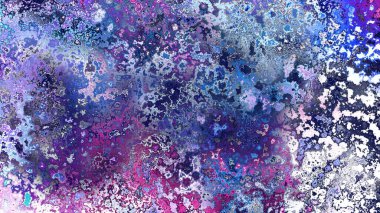 Soyut pas benzeri organik doku, canlı mermer renkler, paslanmış metal yüzey etkisi ve anlamlı kaotik desen.