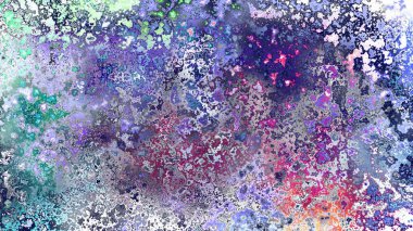 Soyut pas benzeri organik doku, canlı mermer renkler, paslanmış metal yüzey etkisi ve anlamlı kaotik desen.