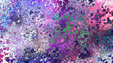 Soyut pas benzeri organik doku, canlı mermer renkler, paslanmış metal yüzey etkisi ve anlamlı kaotik desen.