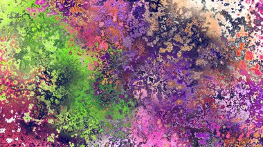 Soyut pas benzeri organik doku, canlı mermer renkler, paslanmış metal yüzey etkisi ve anlamlı kaotik desen.