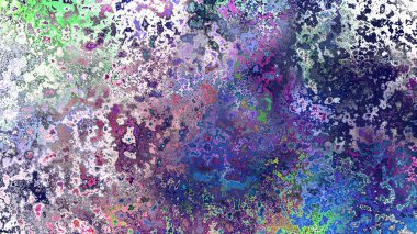 Soyut pas benzeri organik doku, canlı mermer renkler, paslanmış metal yüzey etkisi ve anlamlı kaotik desen.