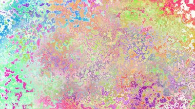 Soyut pas benzeri organik doku, canlı mermer renkler, paslanmış metal yüzey etkisi ve anlamlı kaotik desen.