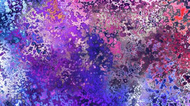 Soyut pas benzeri organik doku, canlı mermer renkler, paslanmış metal yüzey etkisi ve anlamlı kaotik desen.